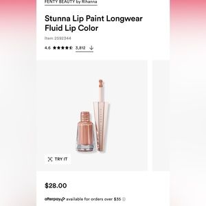 FENTY fluid lip color BNIB